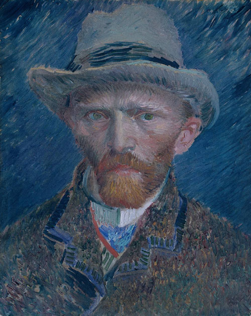 고흐의 자화상(Self Portrait), Oil on cardboard, 1887, 16.54 x 13.39 inches [42 x 34 cm], Rijksmuseum, Amsterdam 